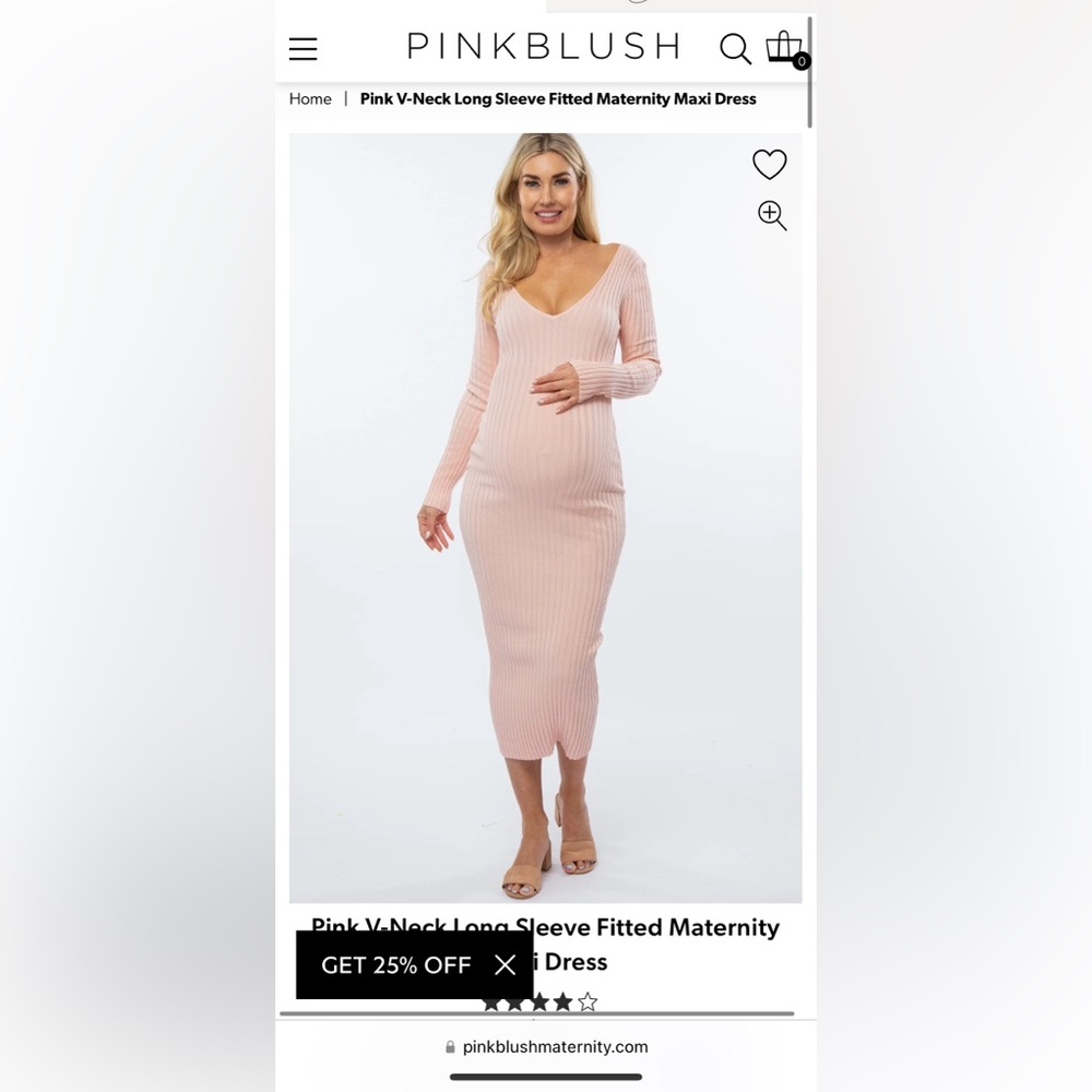 Pink Blush light pink baby shower dress